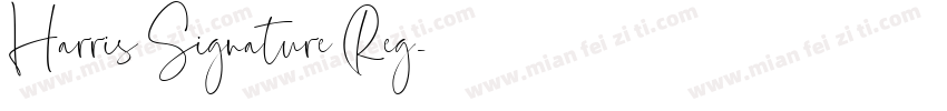 Harris Signature Reg字体转换